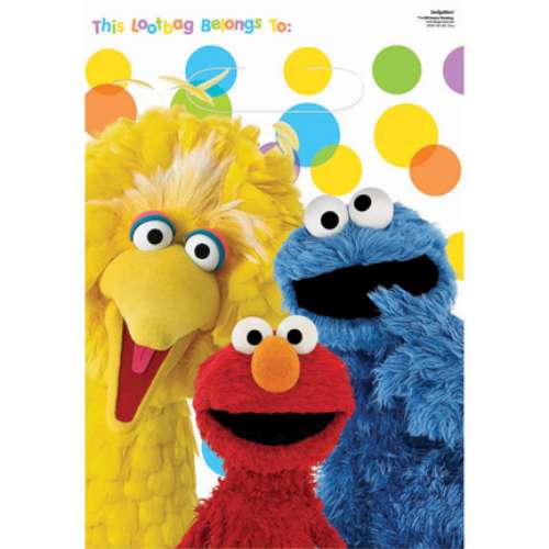 Elmo/Sesame Street Loot Bags - Click Image to Close